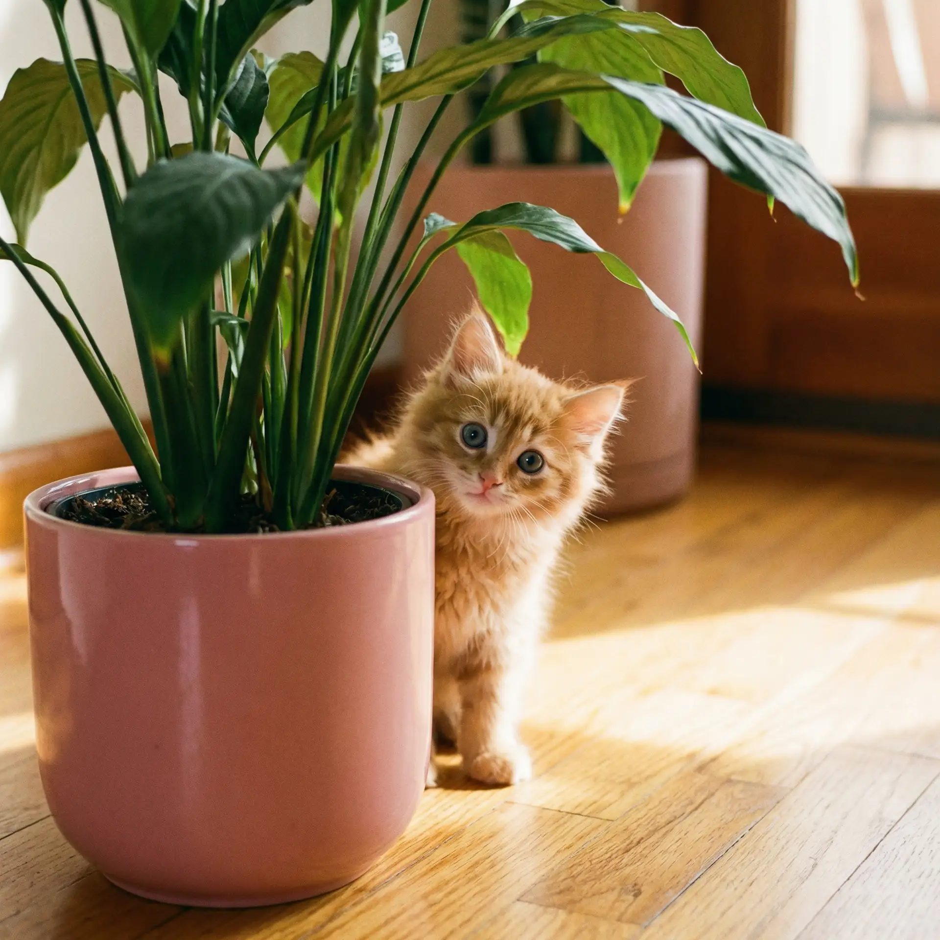 小猫从花盆后探头 - 4399在线视频观看播放